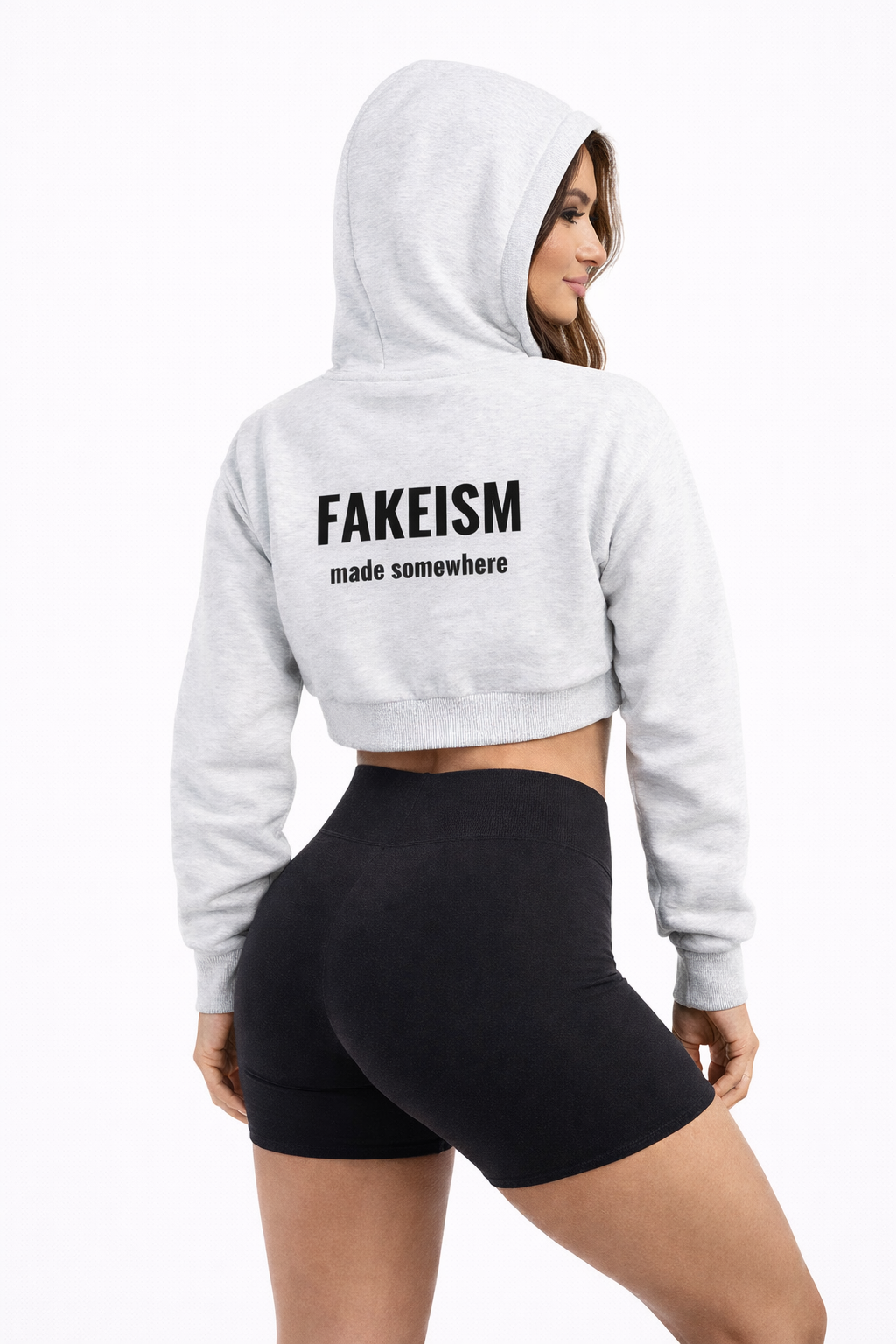 FAKEISM Essential Cropped Hoodie