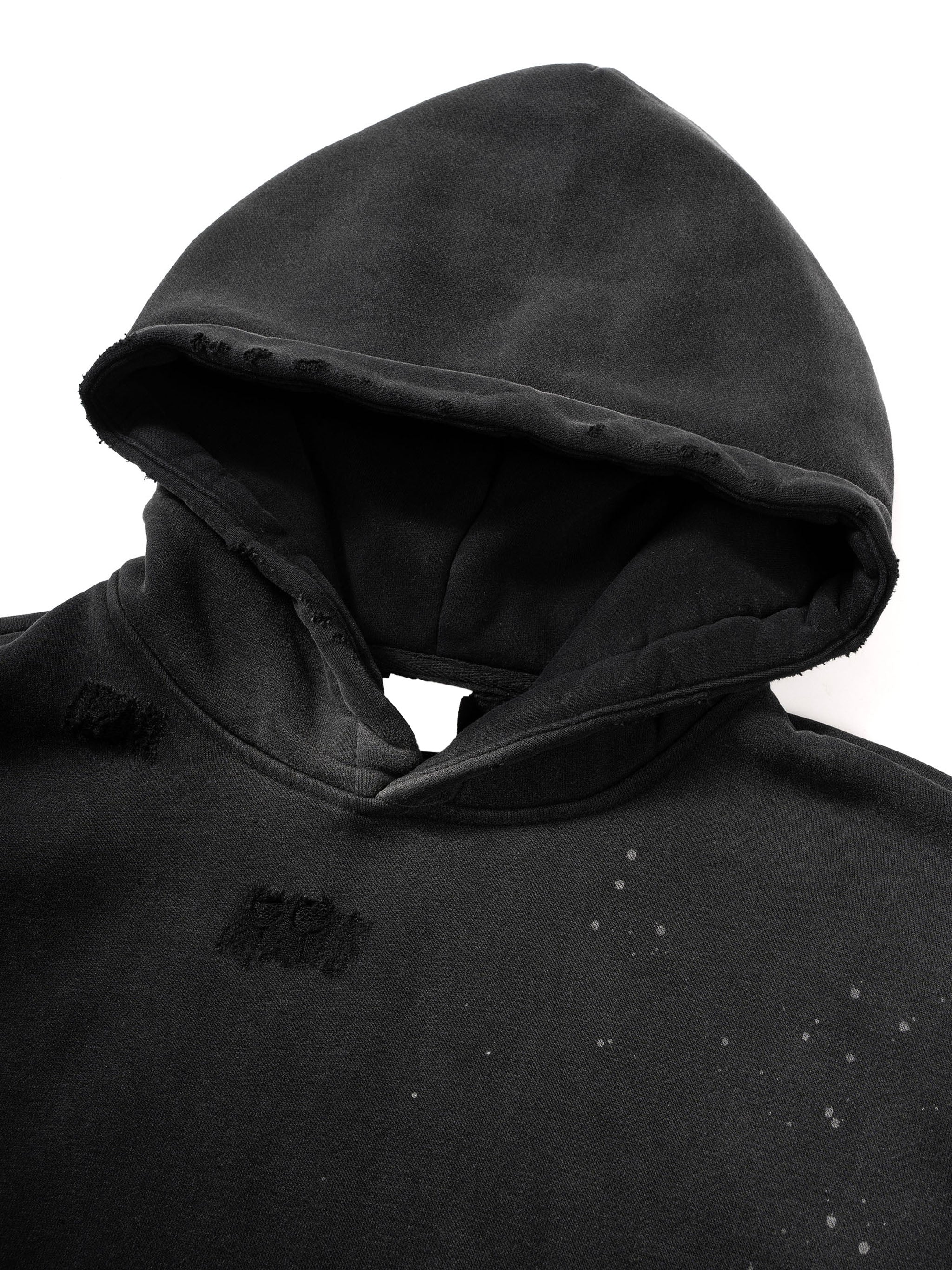 Distressed Graff FAKEISM Fleece Hoodie